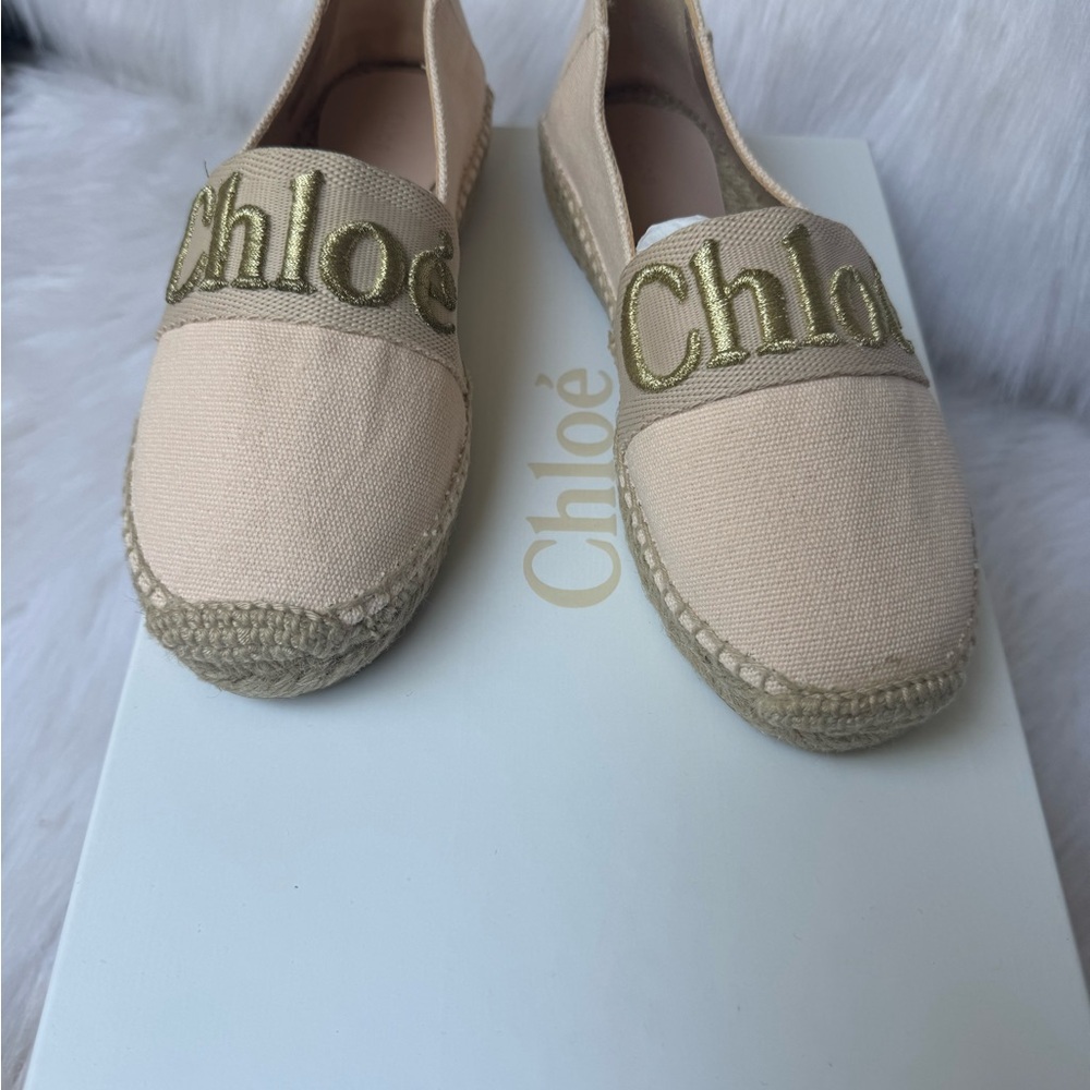 Chloé Espadrilles with Gold Logo Girls - Picture 4 of 4